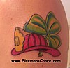 Firemans Chore® Helmet Logo & Shamrock